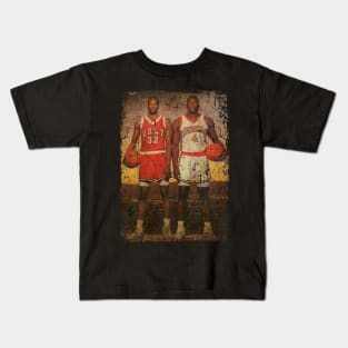 Stacey Augmon and Larry Johnson vintage 1991 Kids T-Shirt